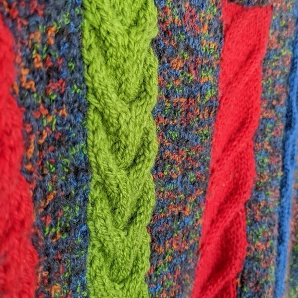 VINTAGE rainbow knit sweater Medium @G - Picture 7 of 9